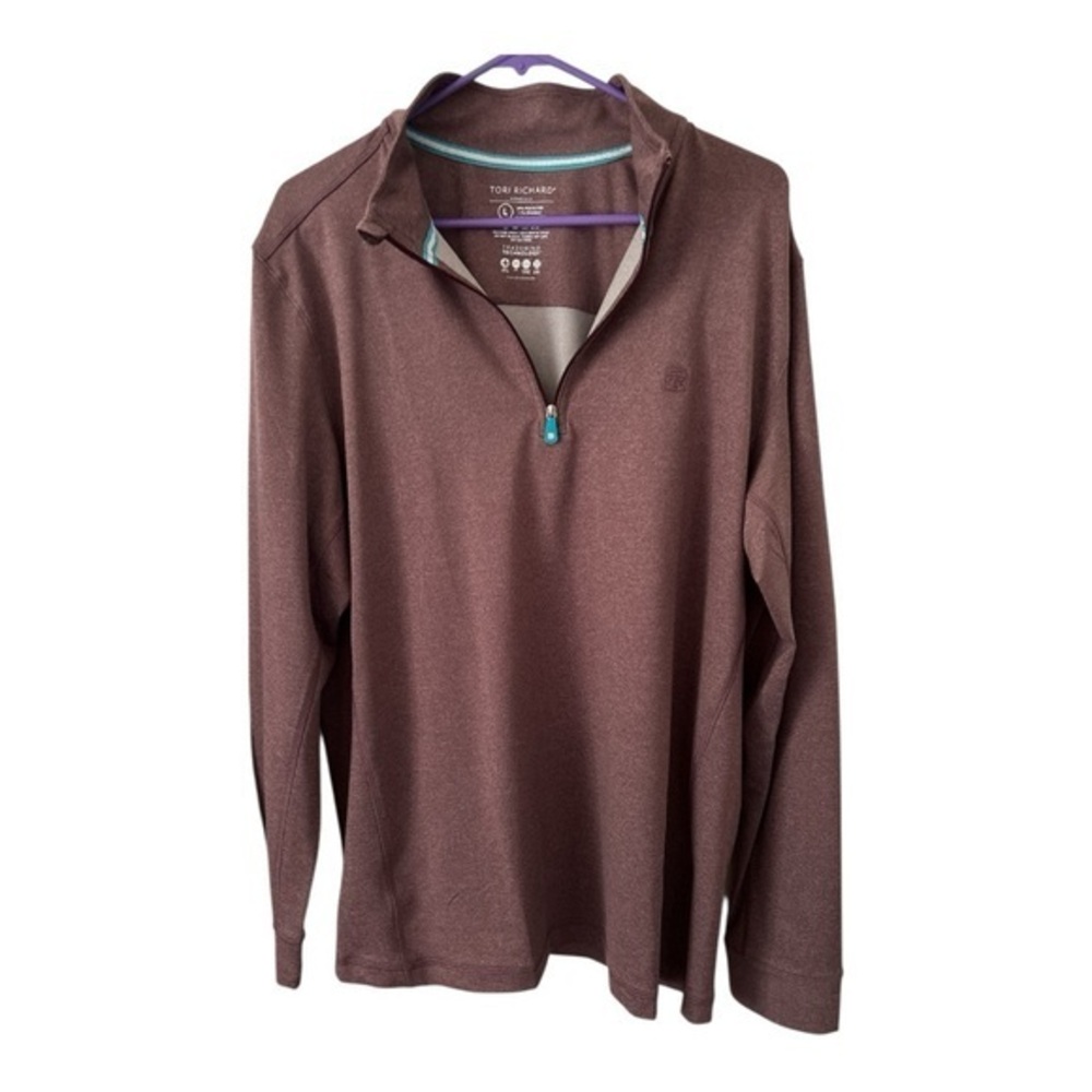 Tori Richard Long Sleeve Tradewind Technology   Large Quarter Zipper